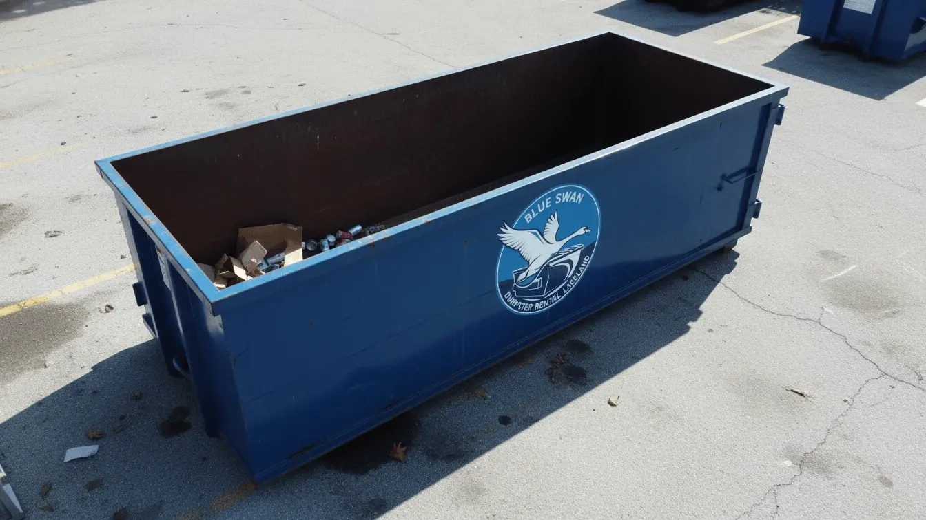 Heavy debris container loaded with concrete and masonry in Lakeland, Florida