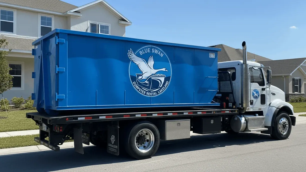 Roll-off dumpster delivery serving Bartow, Florida from Lakeland Roll-off dumpster delivery serving Bartow, Florida from Lakeland